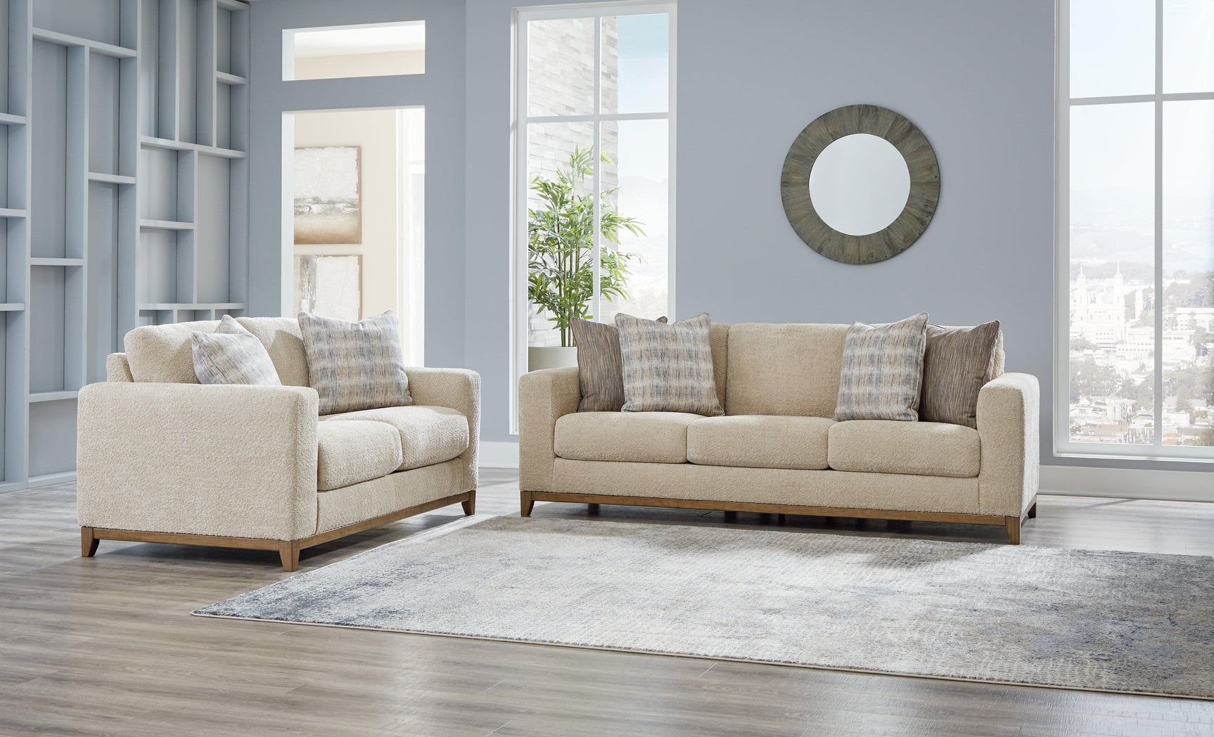 Parklynn Desert Sofa, Loveseat, Chair And Ottoman - Ella Furniture