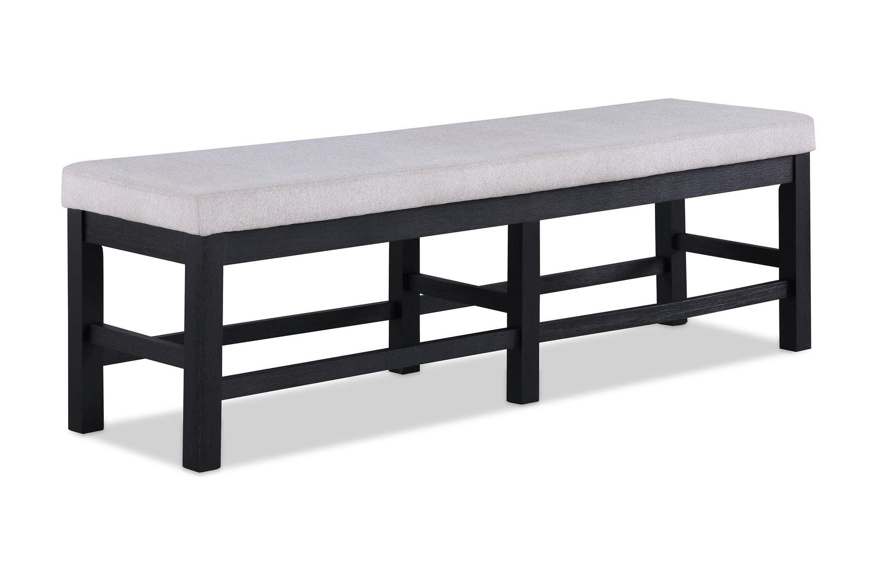 Pelham Black/Gray Modern Solid Wood And Veneers Fabric Upholstered Dining Room Set - Ella Furniture