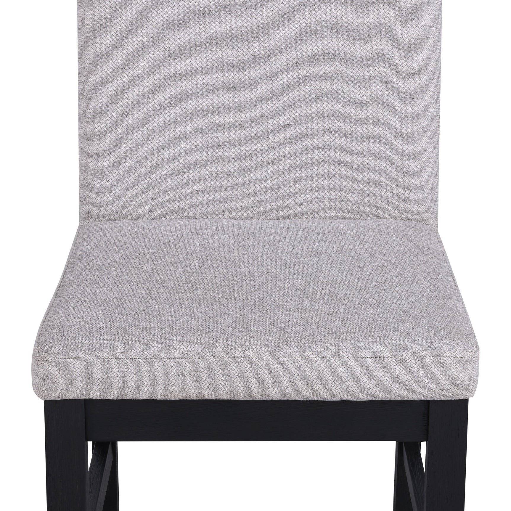 Pelham Black/Gray Modern Solid Wood And Veneers Fabric Upholstered Dining Room Set - Ella Furniture