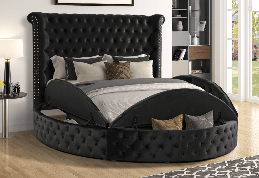 Penthouse2 Black With Usb King (King) - Ella Furniture