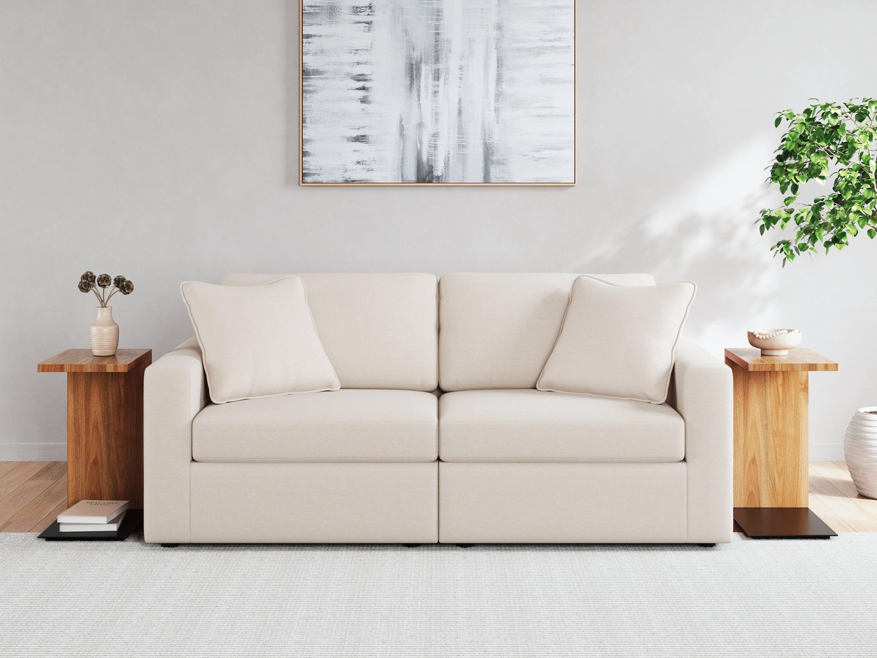 Pillar Oyster Peak Sofa and Loveseat - Ella Furniture
