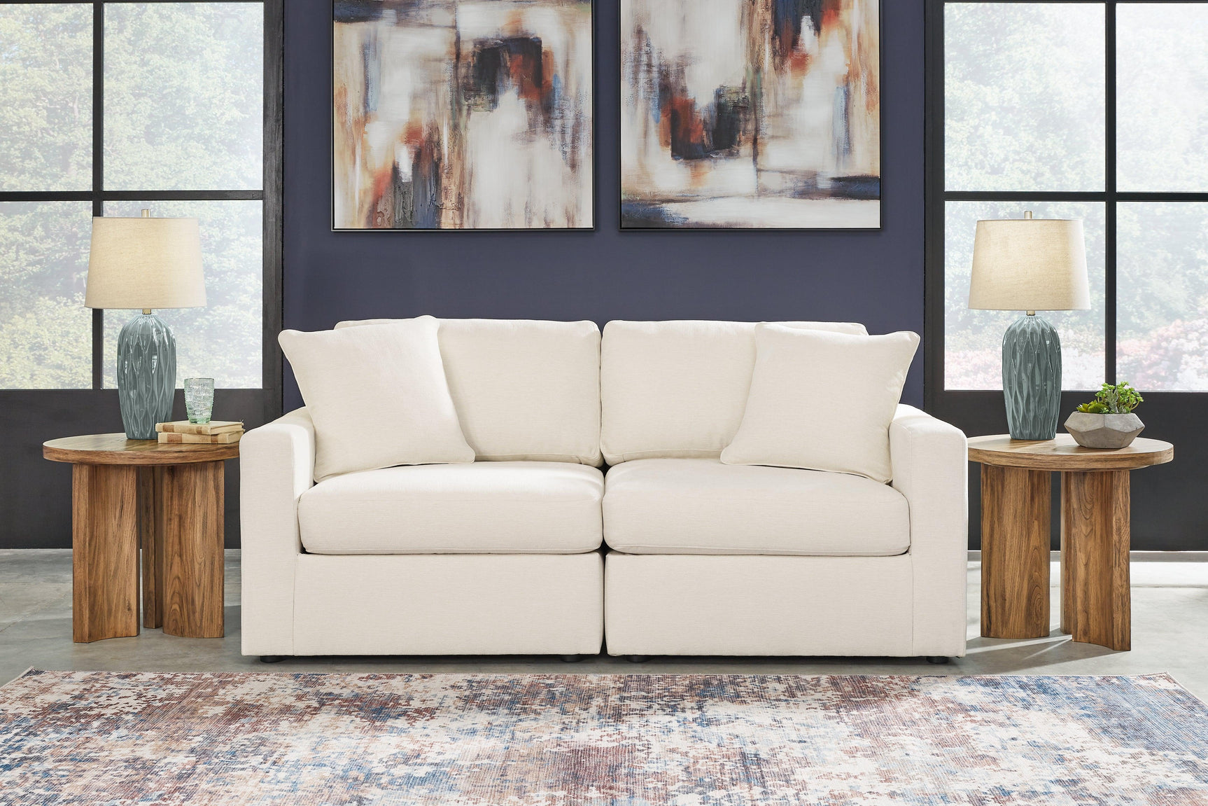 Pillar Oyster Peak Sofa and Loveseat - Ella Furniture