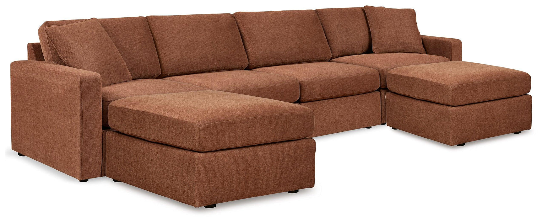 Pillar Spice Peak 4-Piece Sectional with Ottoman - Ella Furniture