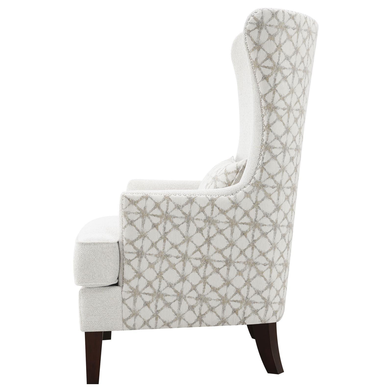 Pippin Upholstered Wingback Accent Chair Latte 904066 - Ella Furniture
