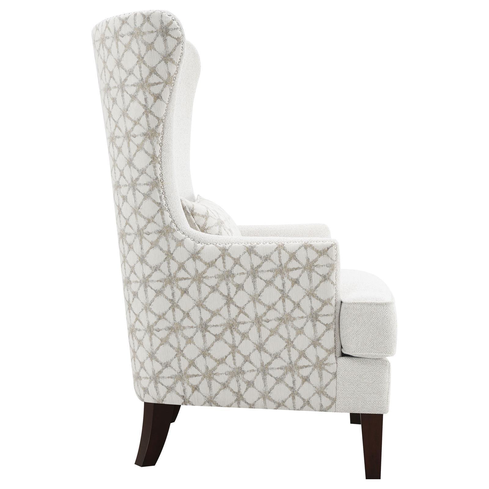 Pippin Upholstered Wingback Accent Chair Latte 904066 - Ella Furniture