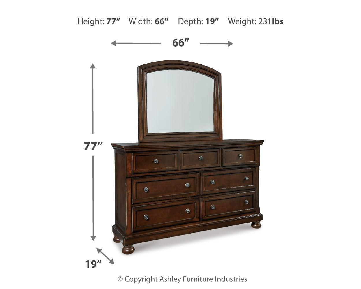 Porter Rustic Brown Panel Bedroom Set - Ella Furniture