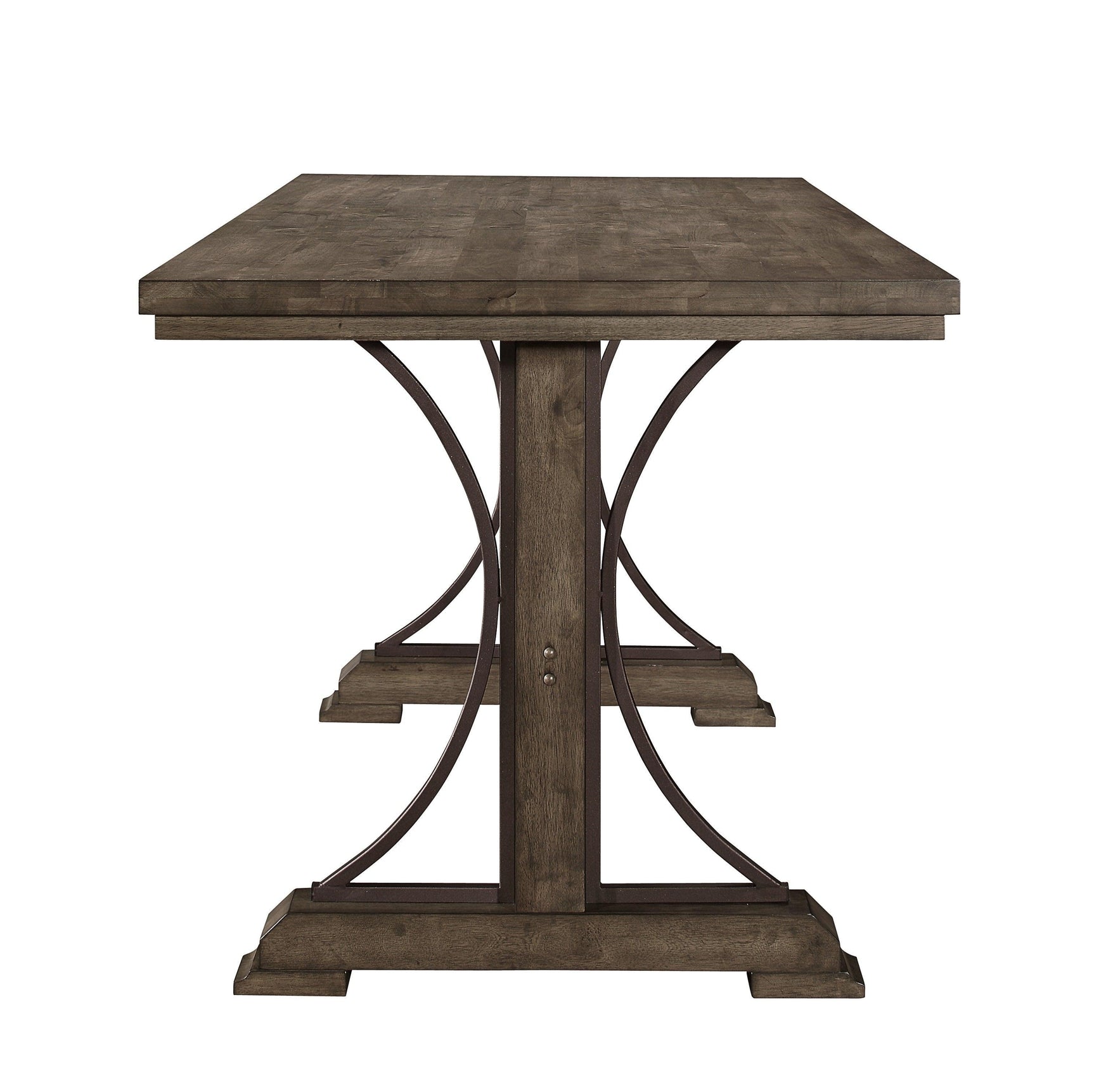 Quincy Grayish Brown Modern Wood Counter Height Dining Room Set - Ella Furniture