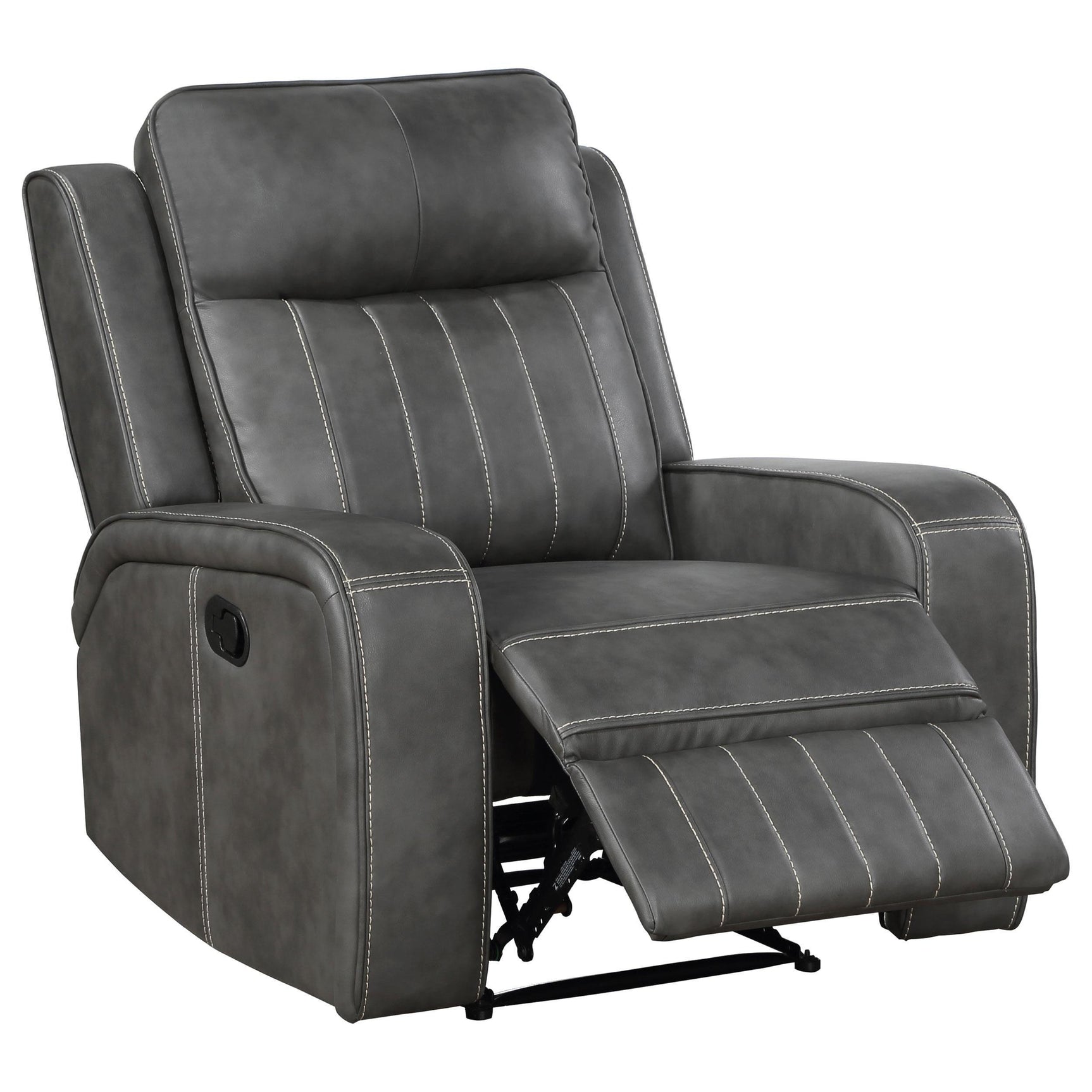 Raelynn 3-piece Upholstered Reclining Sofa Set Grey 603191-S3 - Ella Furniture