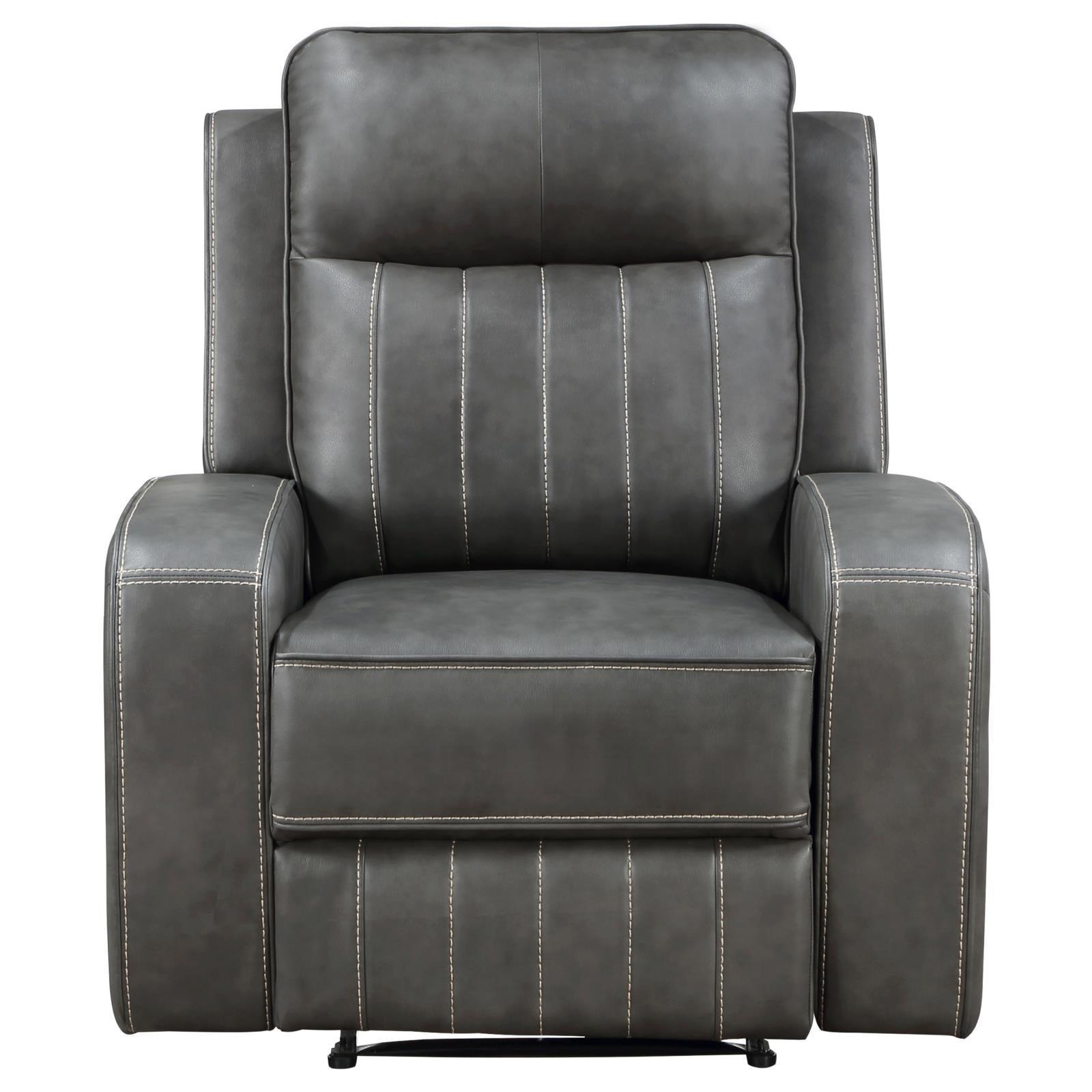 Raelynn Upholstered Recliner Chair Grey 603193 - Ella Furniture