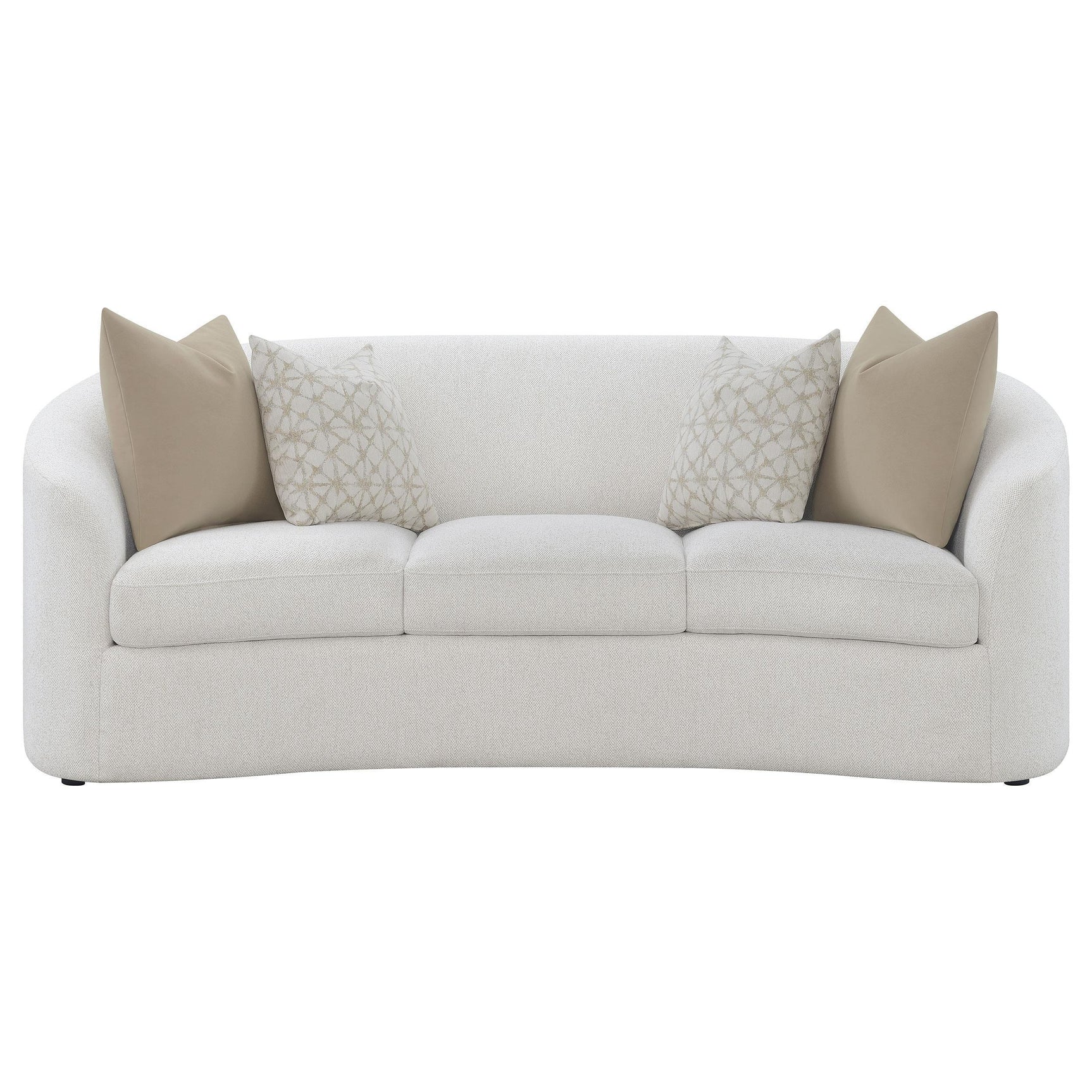 Rainn Rainn 2-piece Boucle Upholstered Sloped Arm Sofa Set Latte 509171-S2 - Ella Furniture