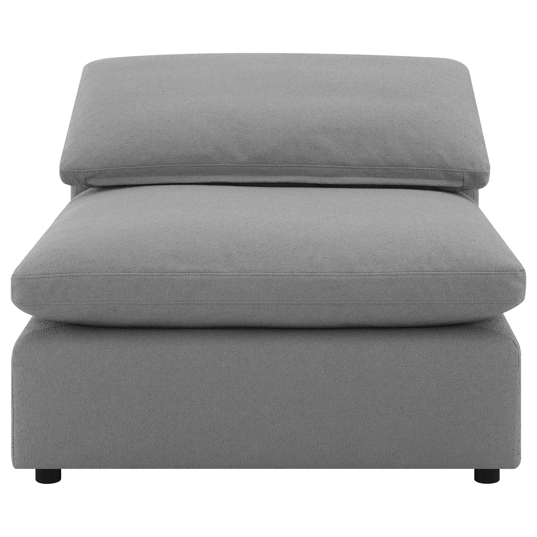 Raleigh Boucle Upholstered Armless Chair Grey 551754 - Ella Furniture