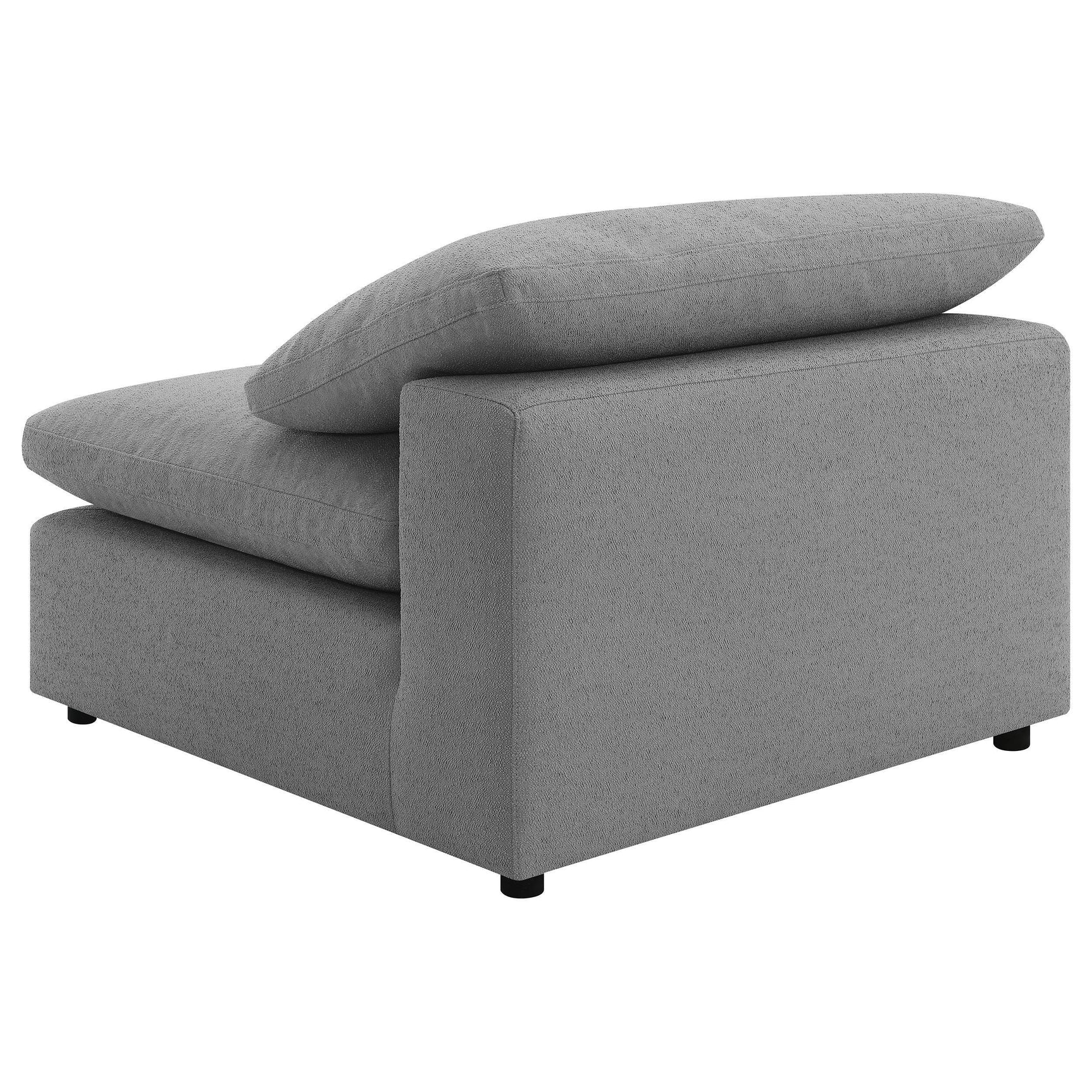 Raleigh Boucle Upholstered Armless Chair Grey 551754 - Ella Furniture