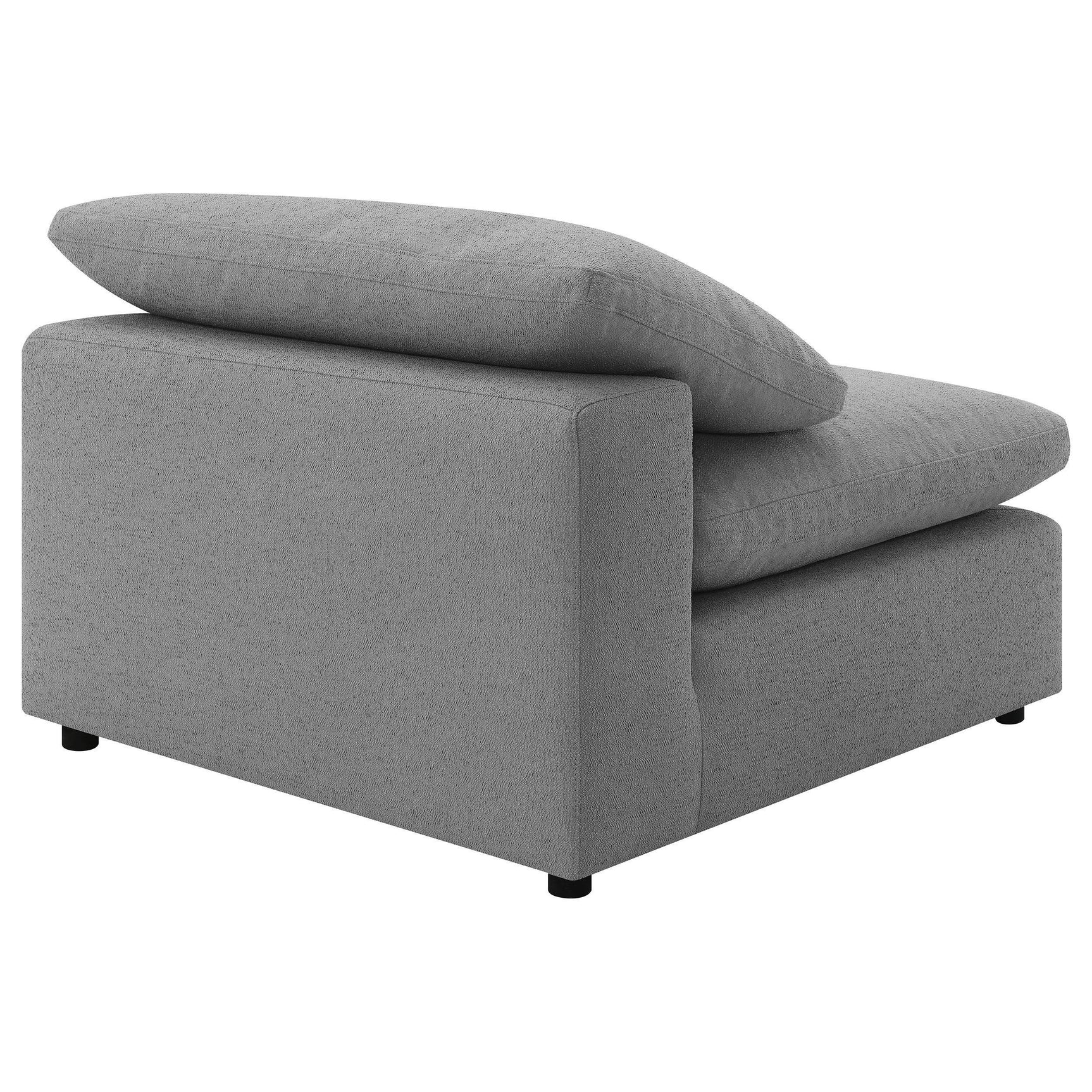 Raleigh Boucle Upholstered Armless Chair Grey 551754 - Ella Furniture