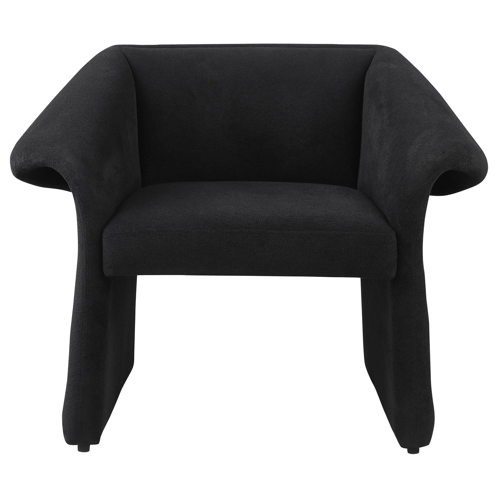 Ramsey Upholstered Sloped Arm Accent Chair Black 907524 - Ella Furniture