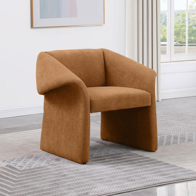 Ramsey Upholstered Sloped Arm Accent Chair Honey 907523 - Ella Furniture