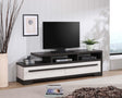 Remington Chalk/Ebony Modern Contemporary Solid Wood And Veneers Storage Tv Stand - Ella Furniture