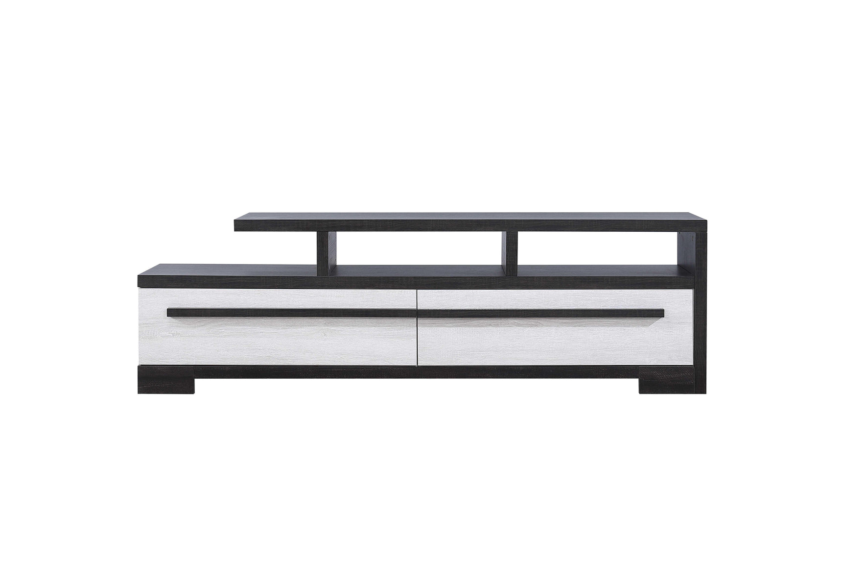 Remington Chalk/Ebony Modern Contemporary Solid Wood And Veneers Storage Tv Stand - Ella Furniture