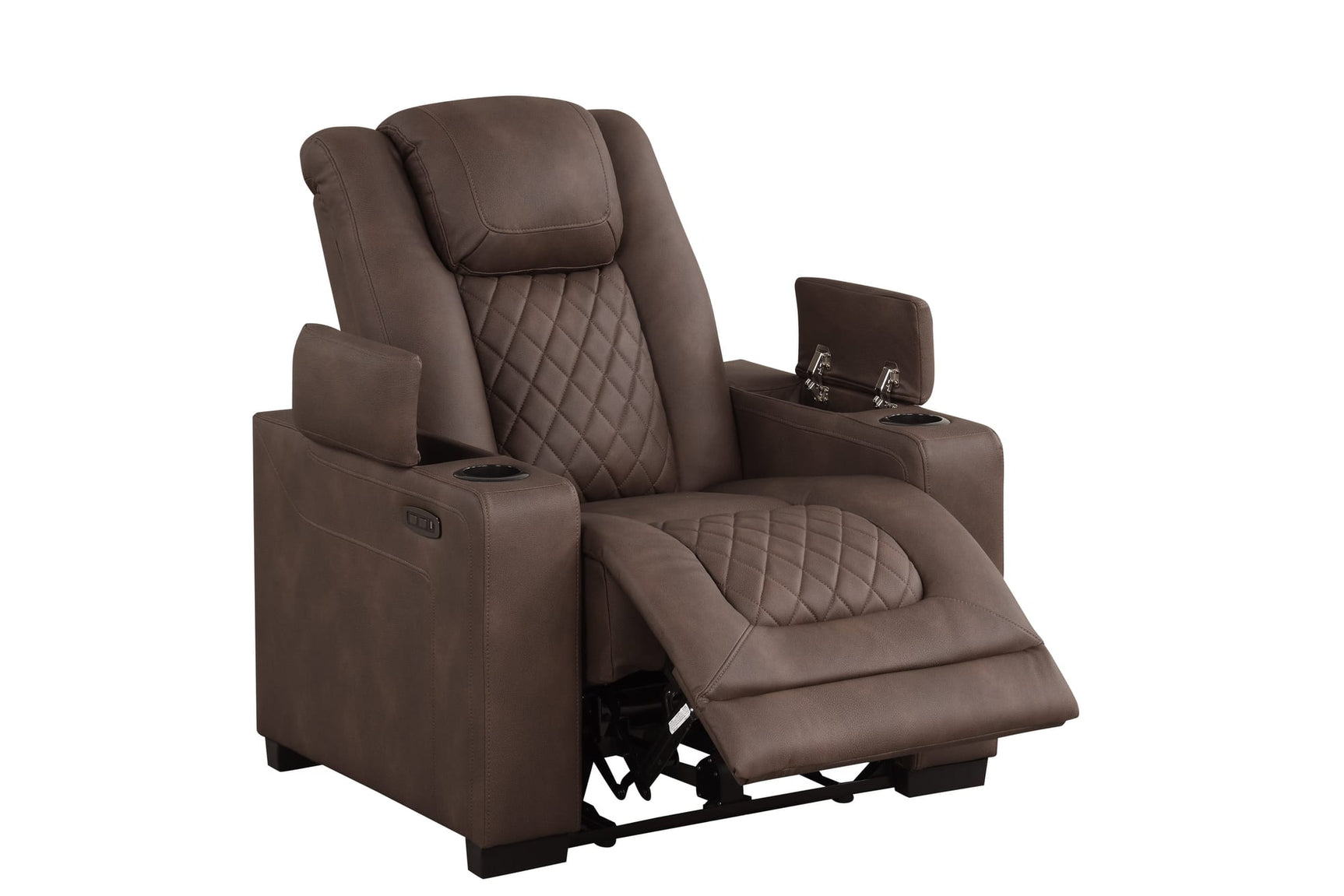 Rima Brown Air Leather Reclining 3-Piece Living Room Set view 8
