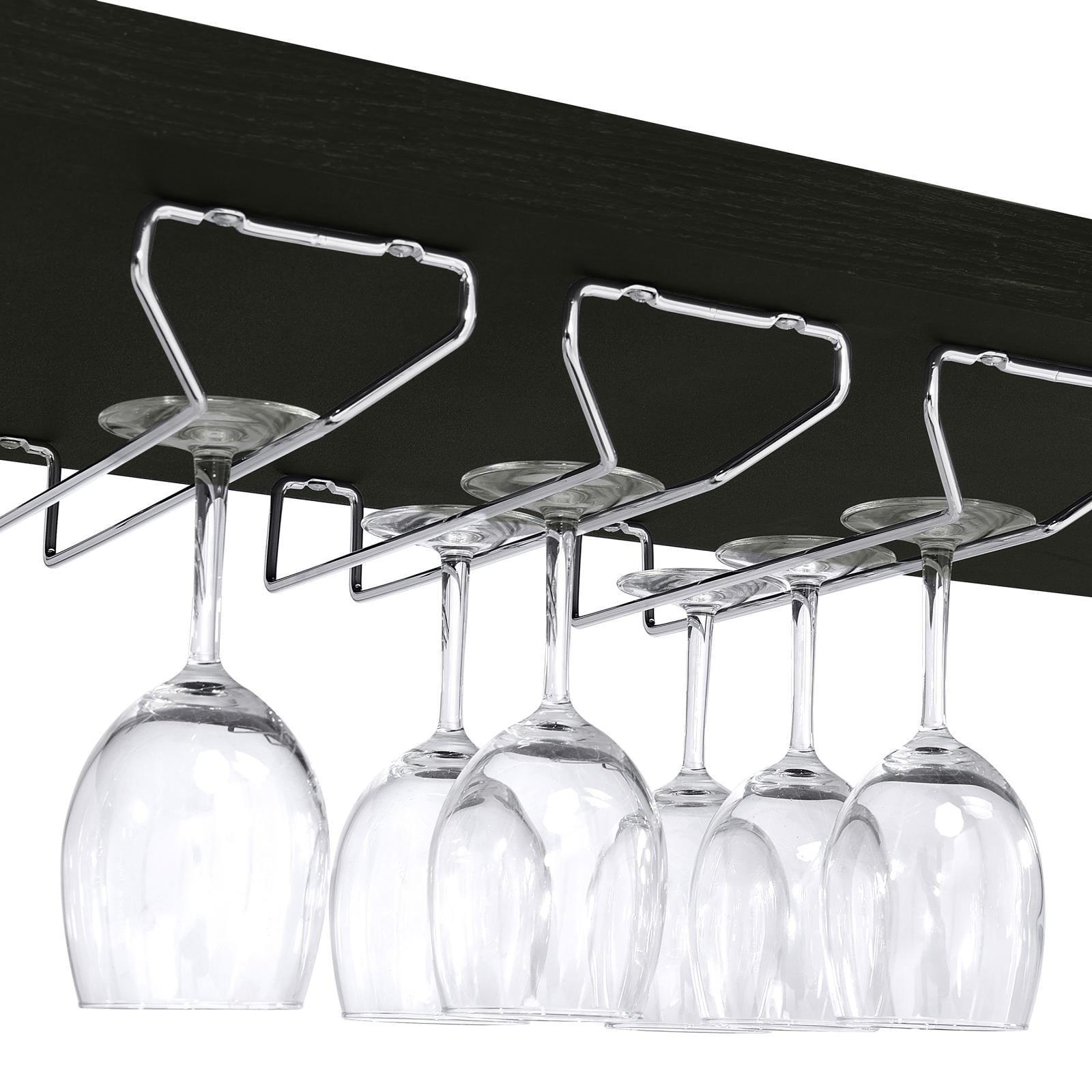 Risley 2-Door Circular LED Home Bar With Wine Storage Dark Charcoal 182799 - Ella Furniture
