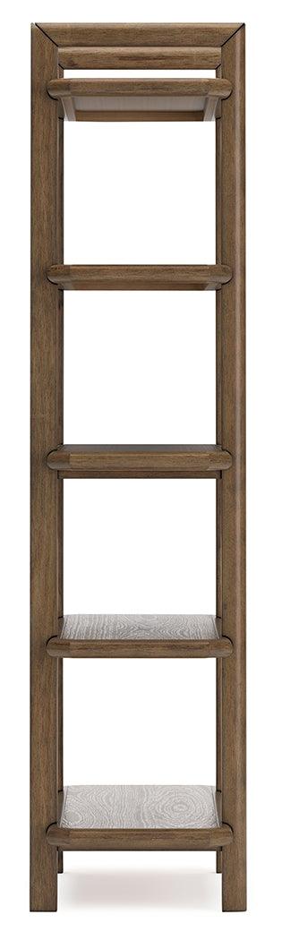 Roanhowe Brown 71" Bookcase - Ella Furniture