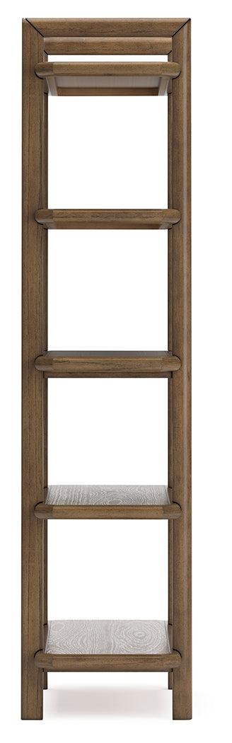 Roanhowe Brown 71" Bookcase - Ella Furniture