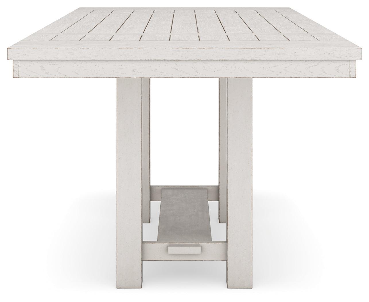 Robbinsdale Antique White Counter Height Dining Table And 6 Barstools - Ella Furniture
