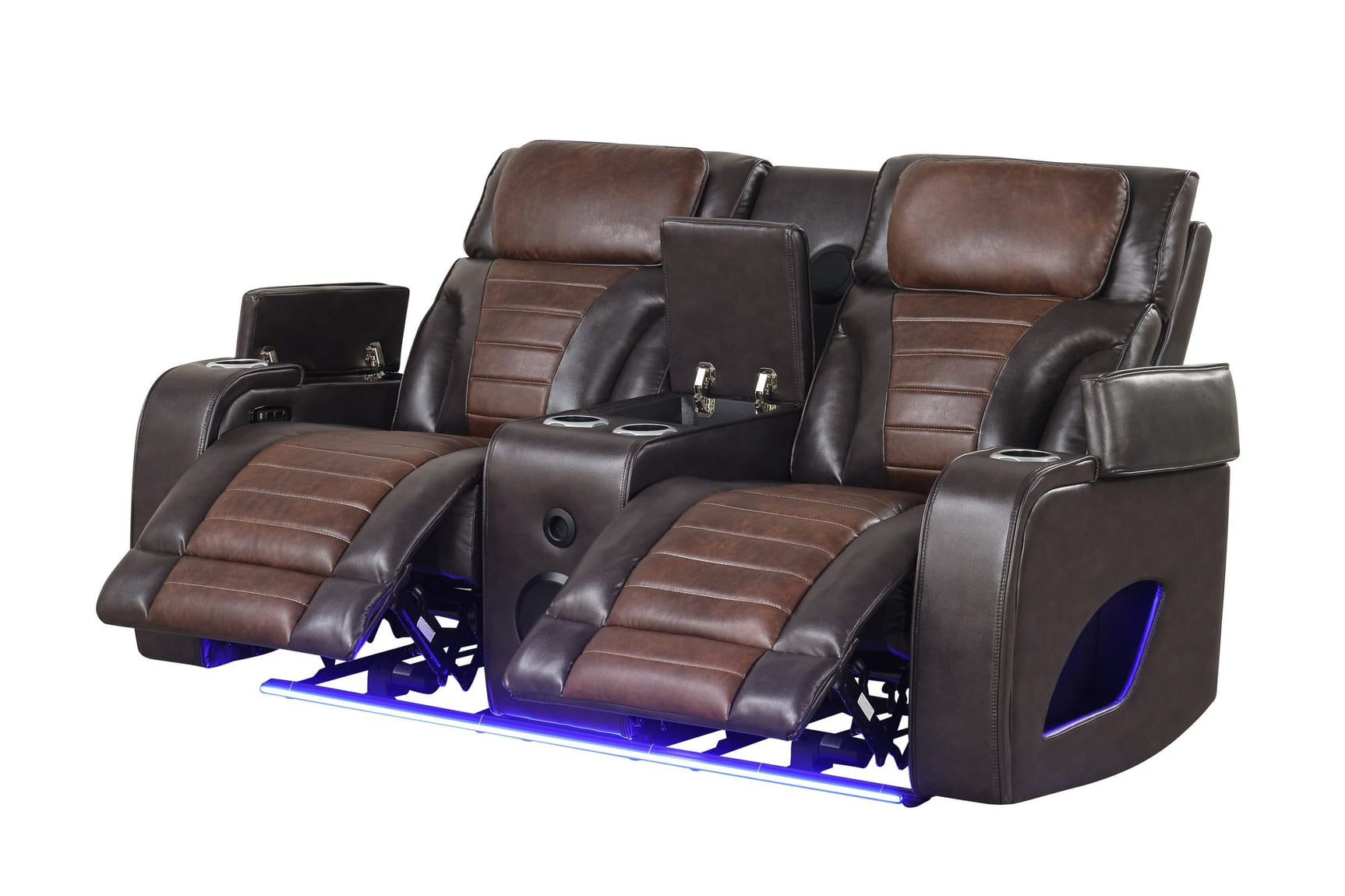 Robin Brown Air Leather Reclining 3-Piece Living Room Set view 4