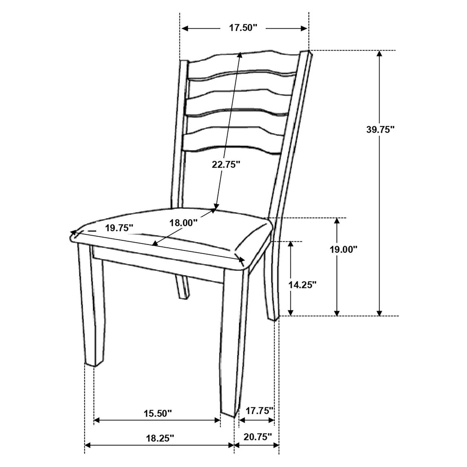 Ronnie Ladder Back Padded Seat Dining Side Chair Khaki And Rustic Cream (Set Of 2) 108052 - Ella Furniture