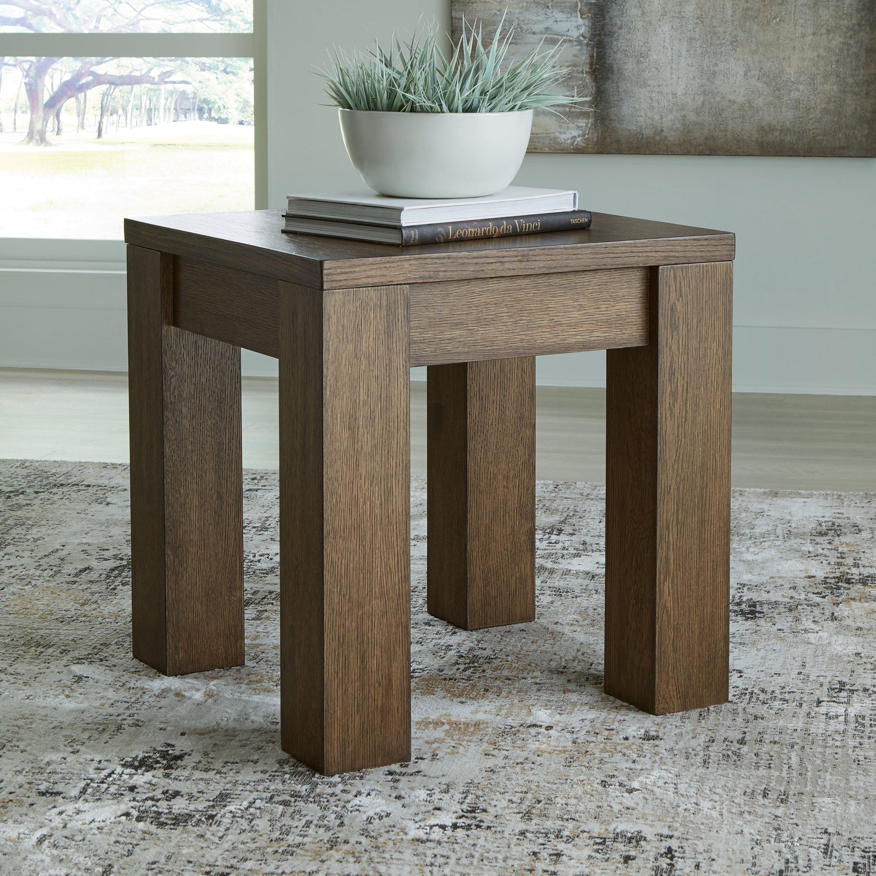 Rosswain Warm Brown Coffee Table with 2 End Tables - Ella Furniture