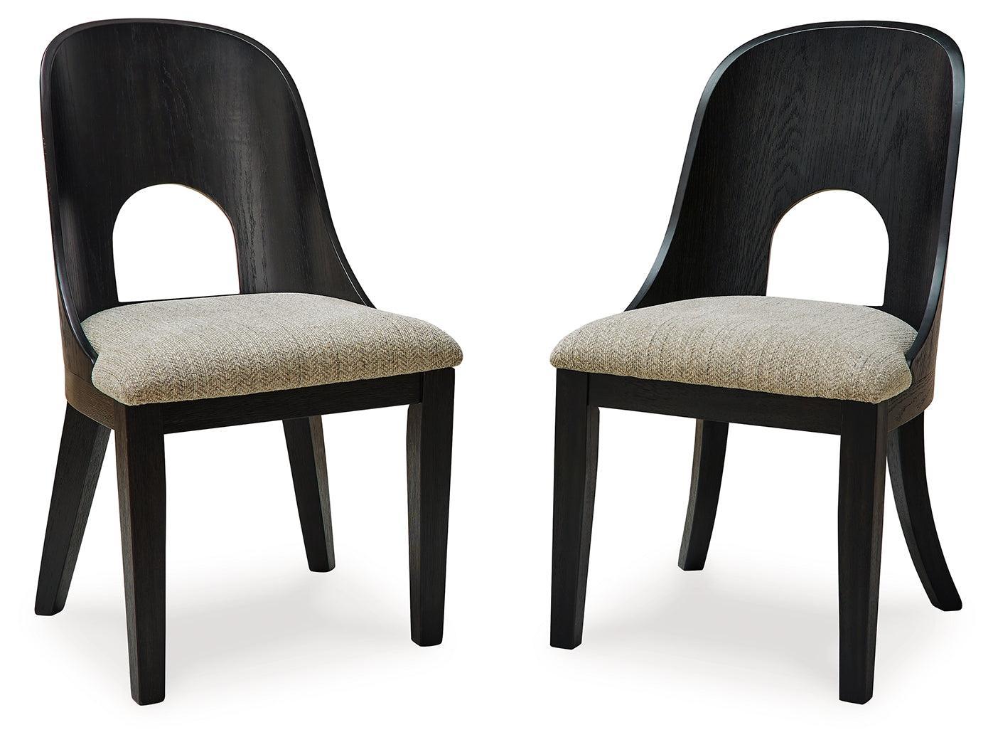 Rowanbeck Gray/black Dining Chair - Ella Furniture