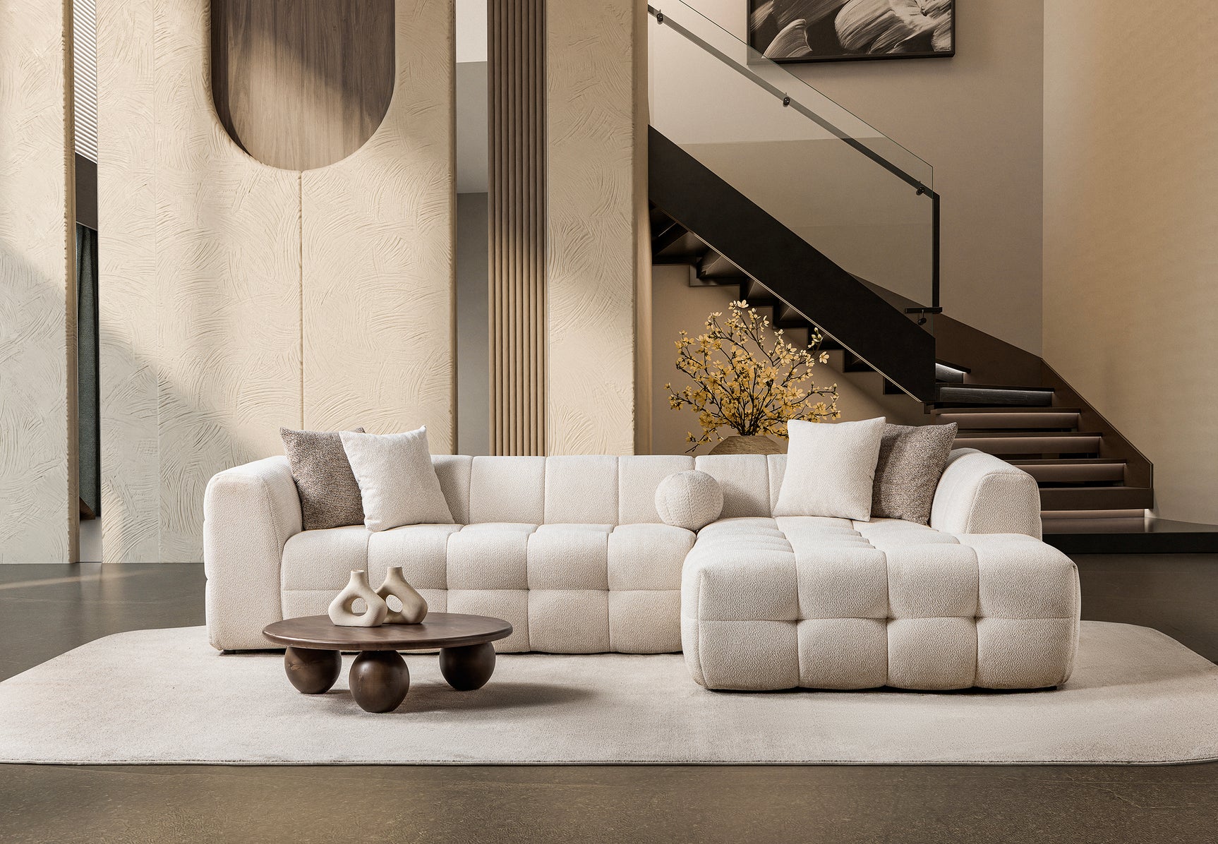 Teddy Ivory Sectional