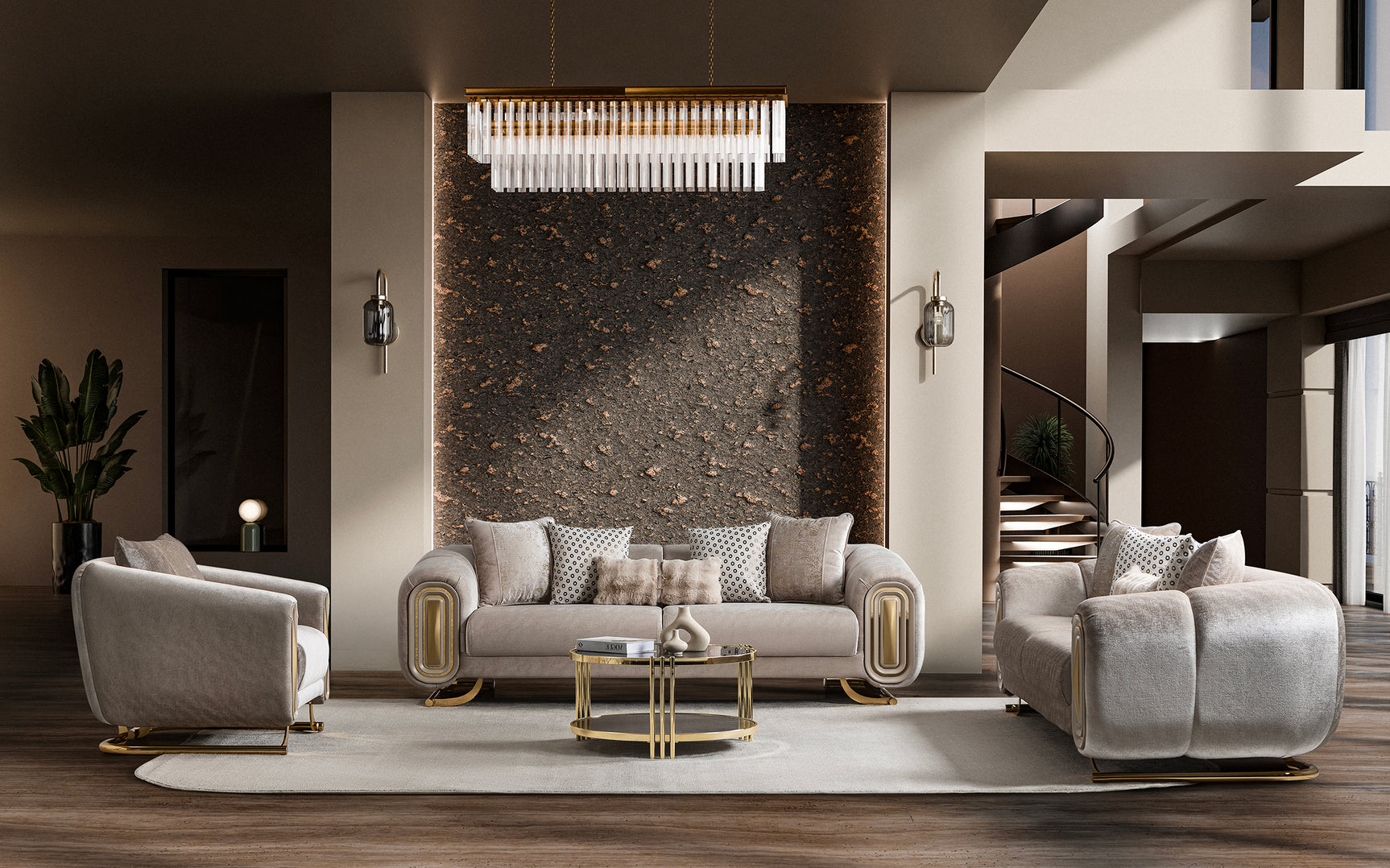 Romeo Beige Living Room Set