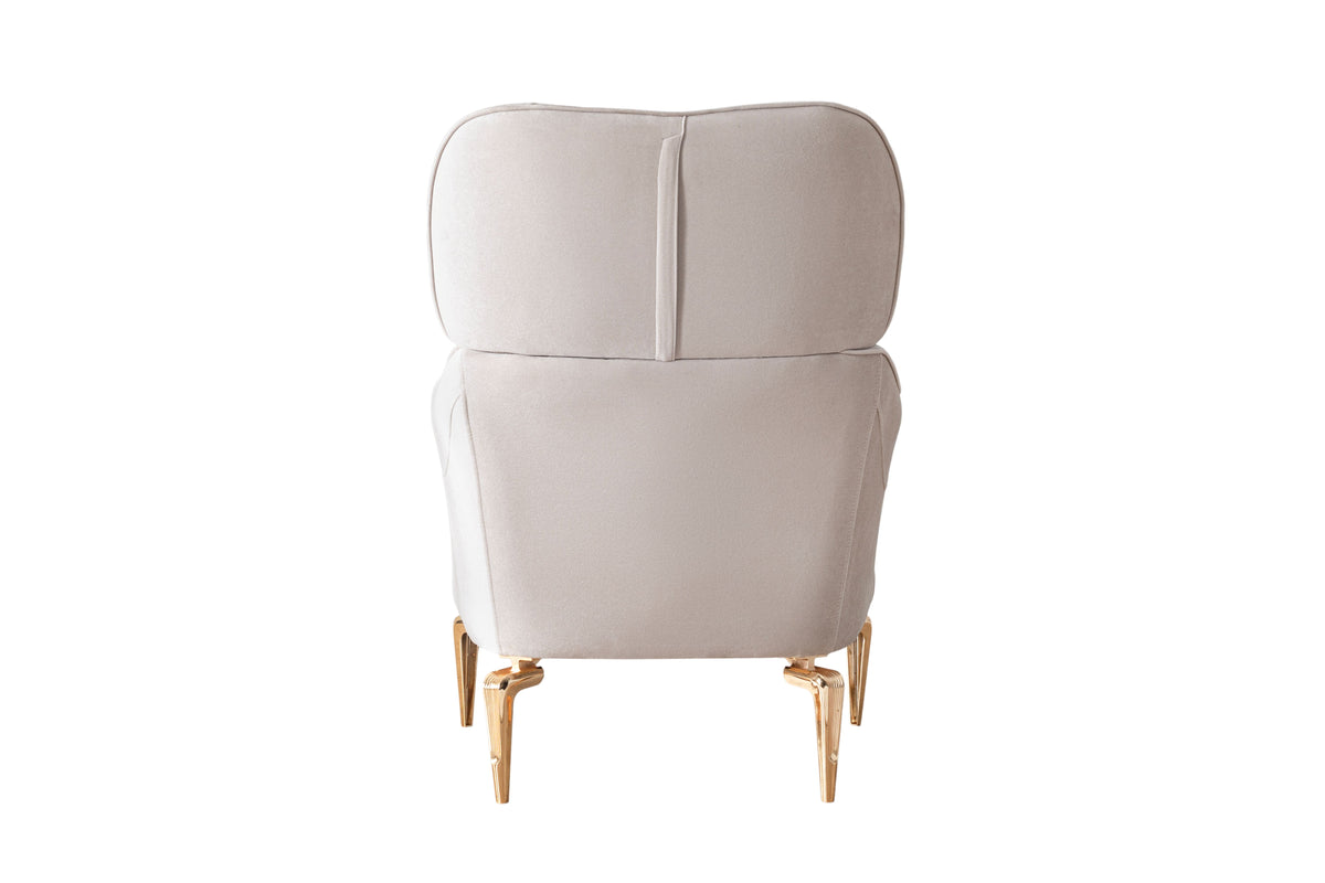 Linda Ivory Velvet Chair