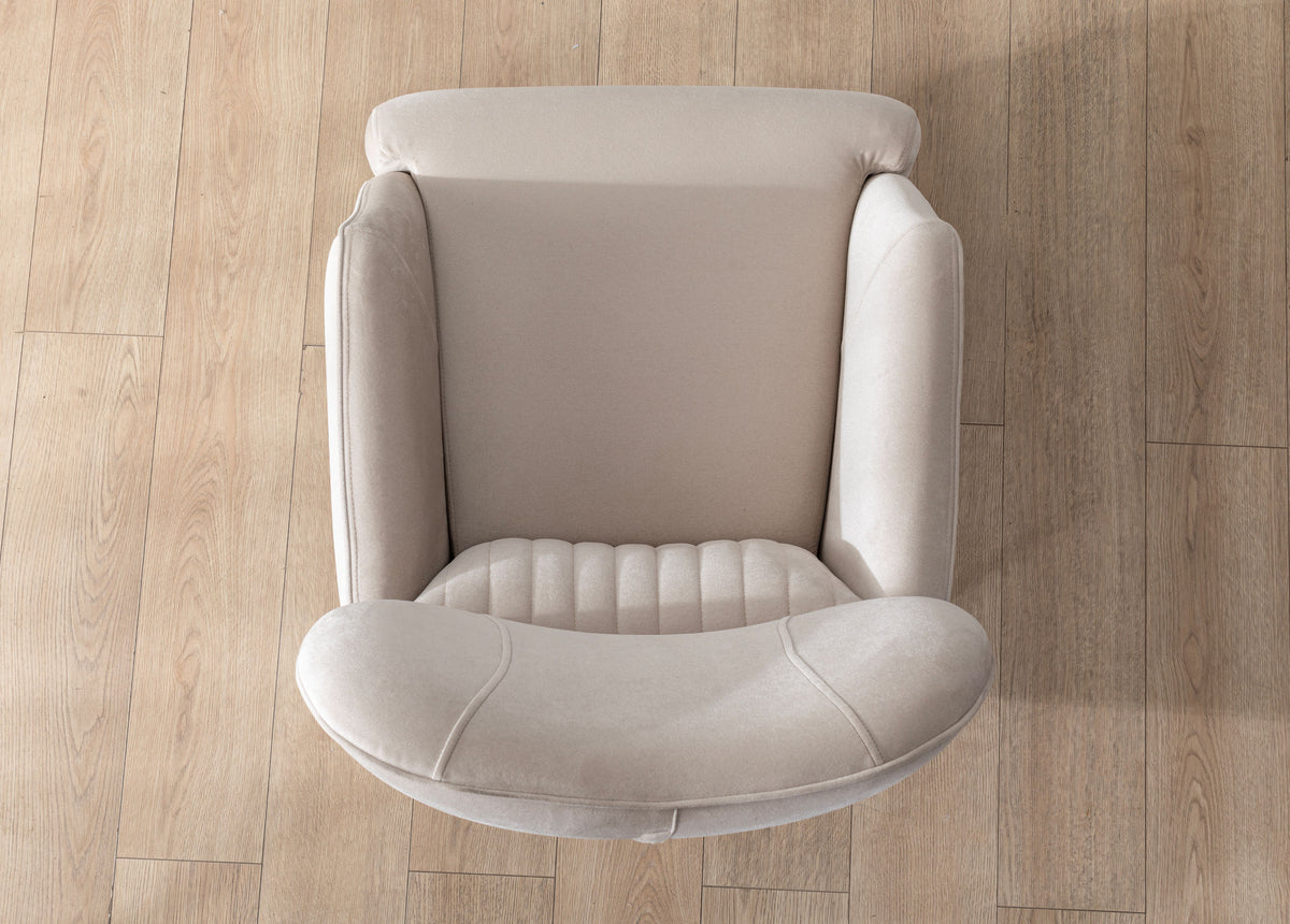 Linda Ivory Velvet Chair