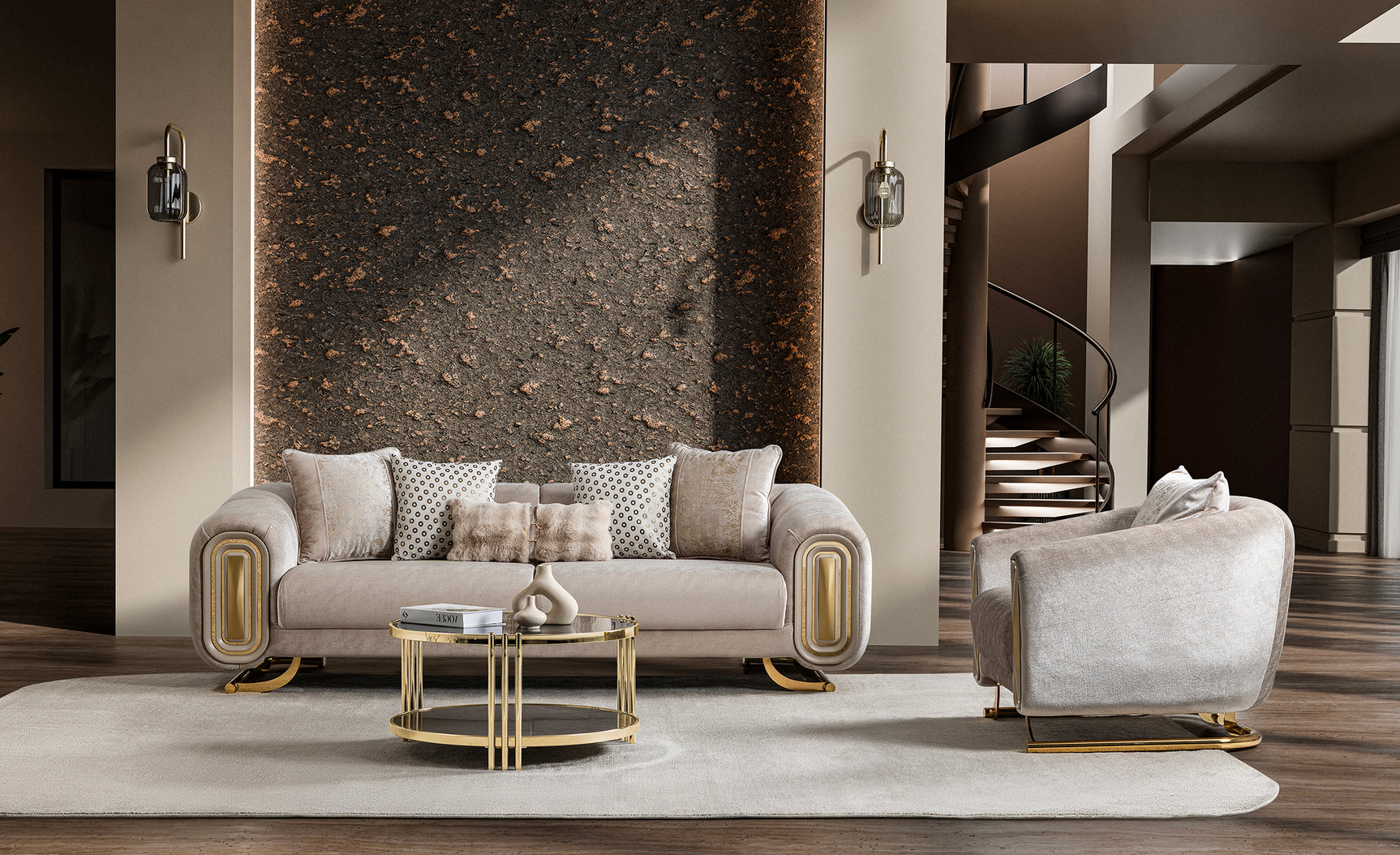 Romeo Beige Living Room Set