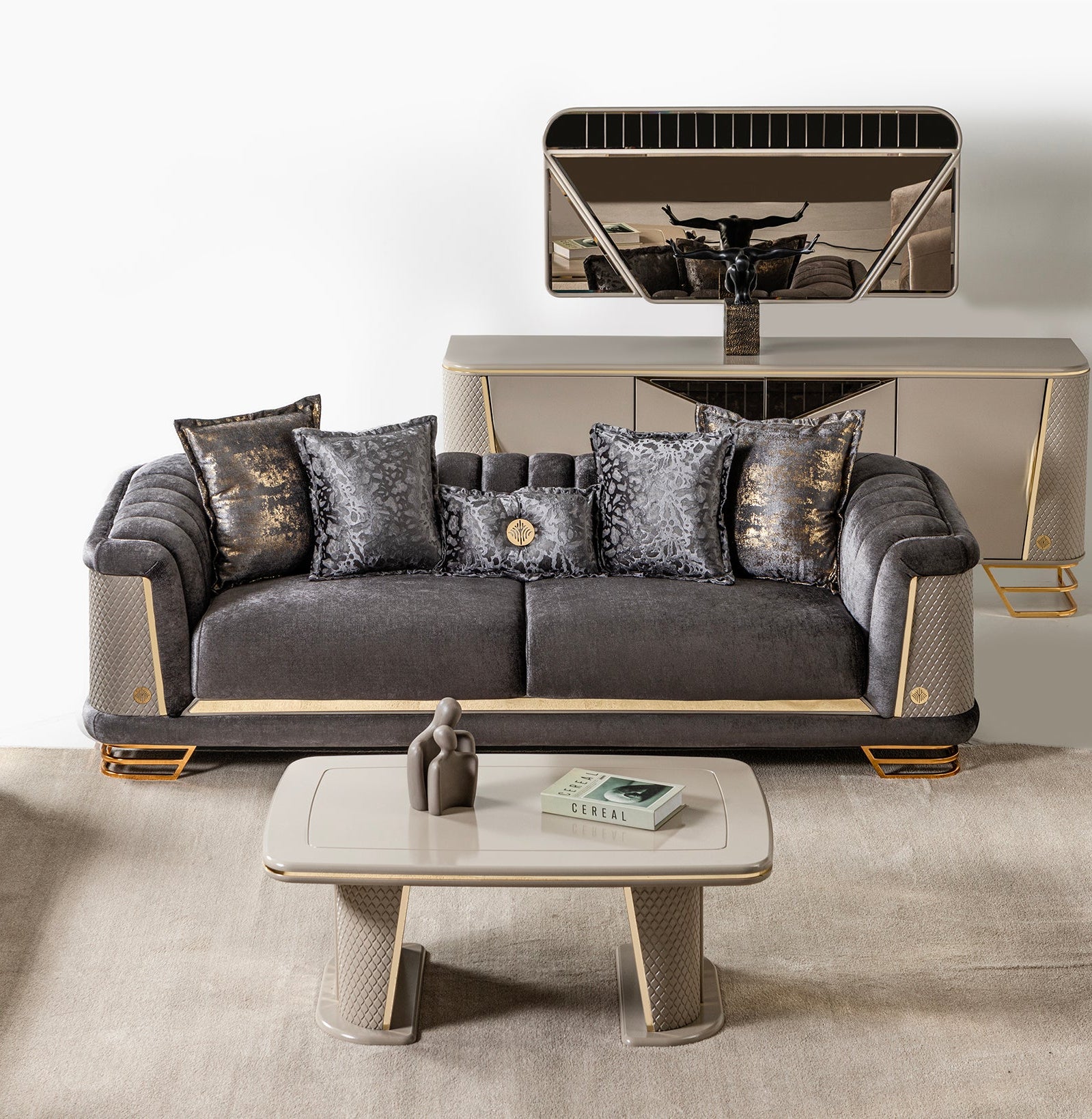 Romance Gray Living Room Set