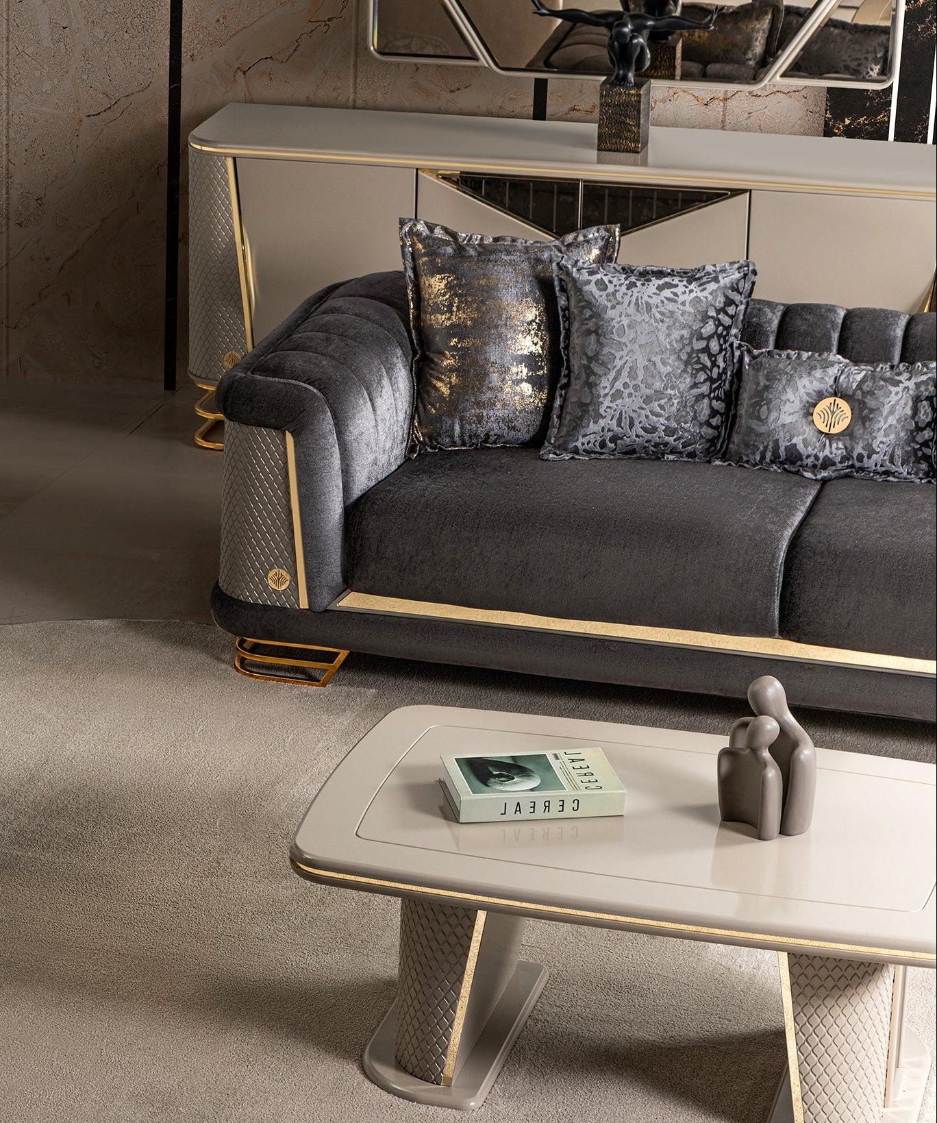 Romance Gray Living Room Set