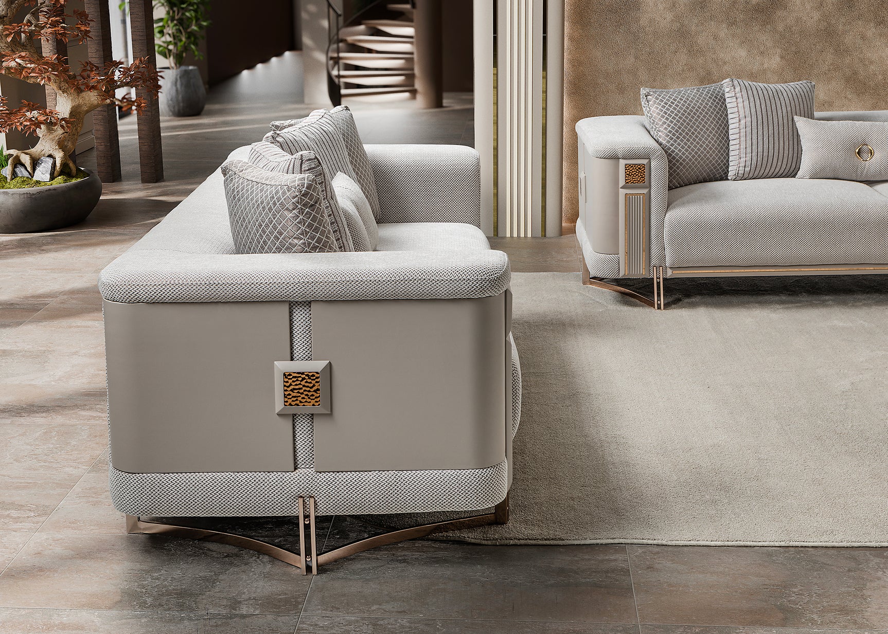 Mirage Beige Living Room Set