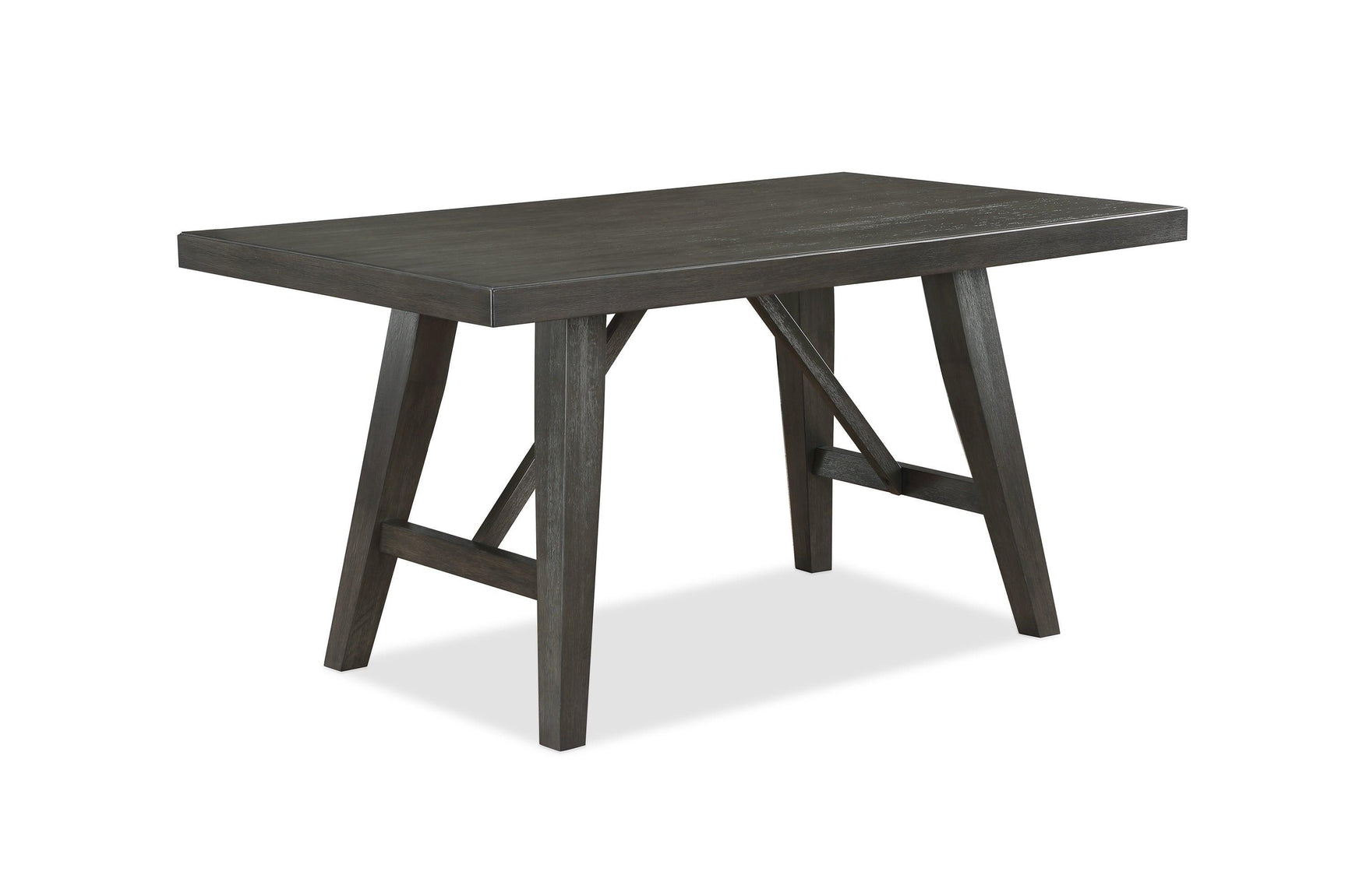 Rufus Gray Wood Fabric Seat Rectangular Counter Height Dining Room Set - Ella Furniture
