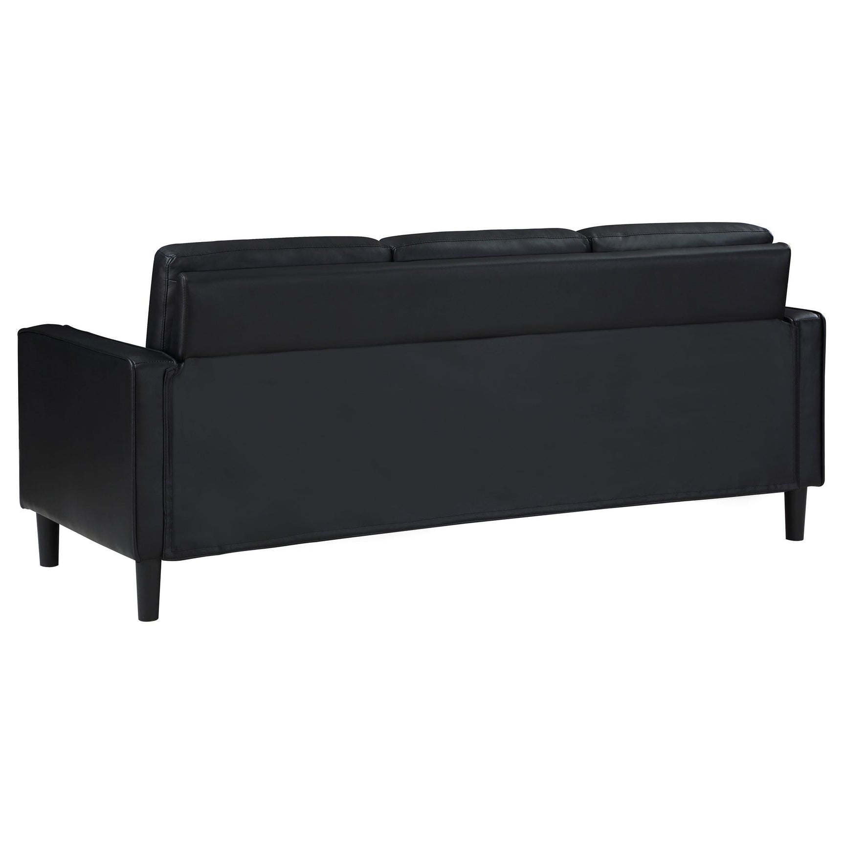 Ruth 2-piece Upholstered Track Arm Sofa Set Black 508361-S2 - Ella Furniture