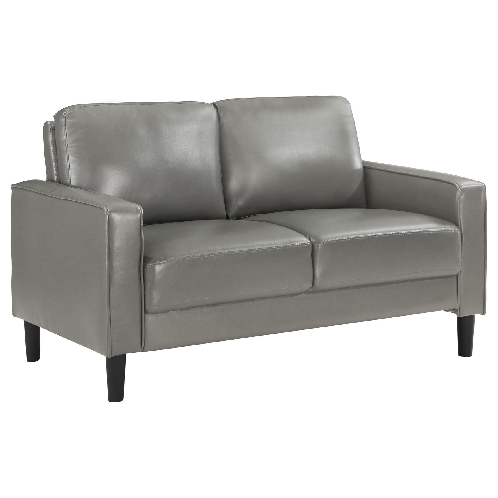 Ruth 2-piece Upholstered Track Arm Sofa Set Grey 508365-S2 - Ella Furniture