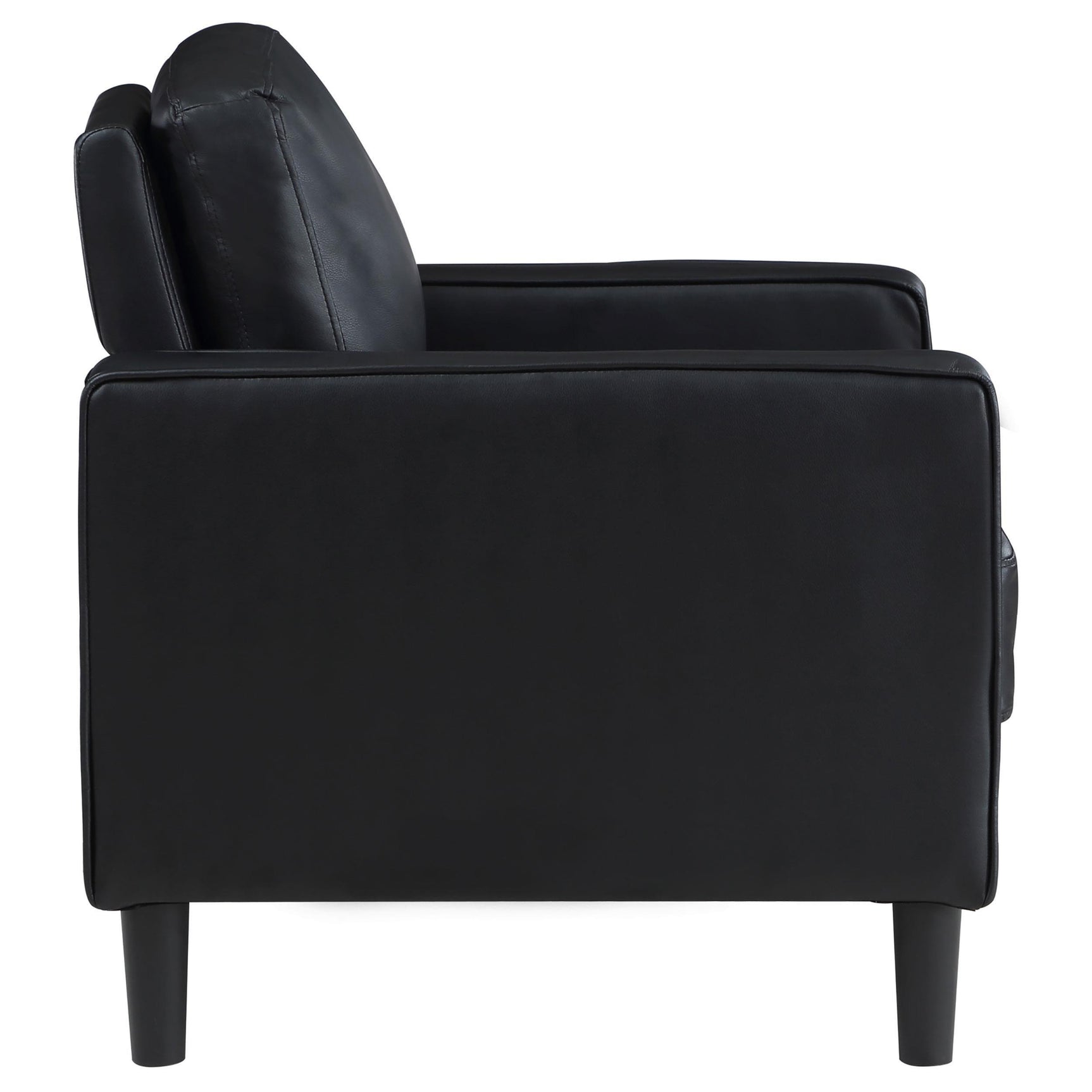 Ruth 3-piece Upholstered Track Arm Sofa Set Black 508361-S3 - Ella Furniture