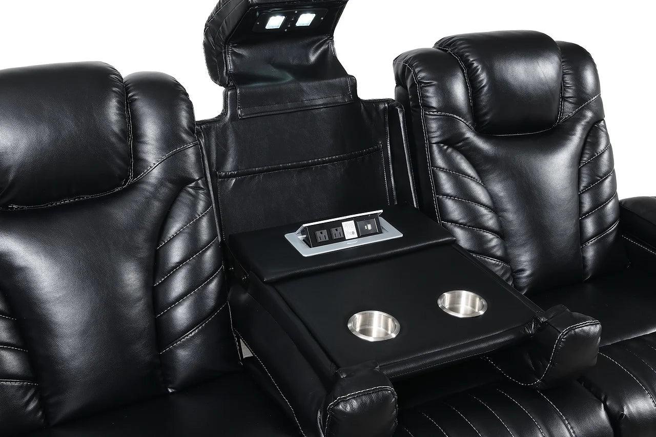 S1677 Zeus (Grey) (3Pcs Power Reclining Sofa, Loveseat And Recliner) - Ella Furniture