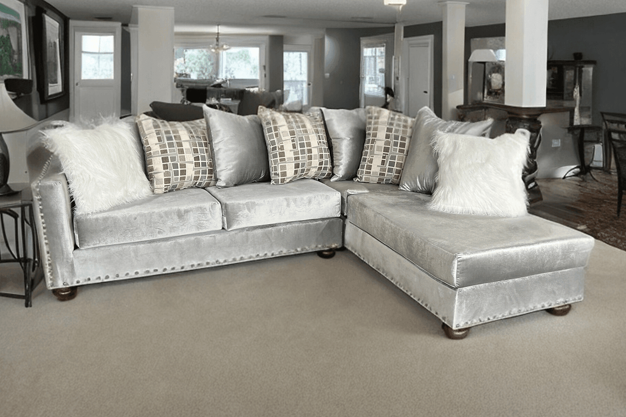 S315 Silver Sectional - Ella Furniture