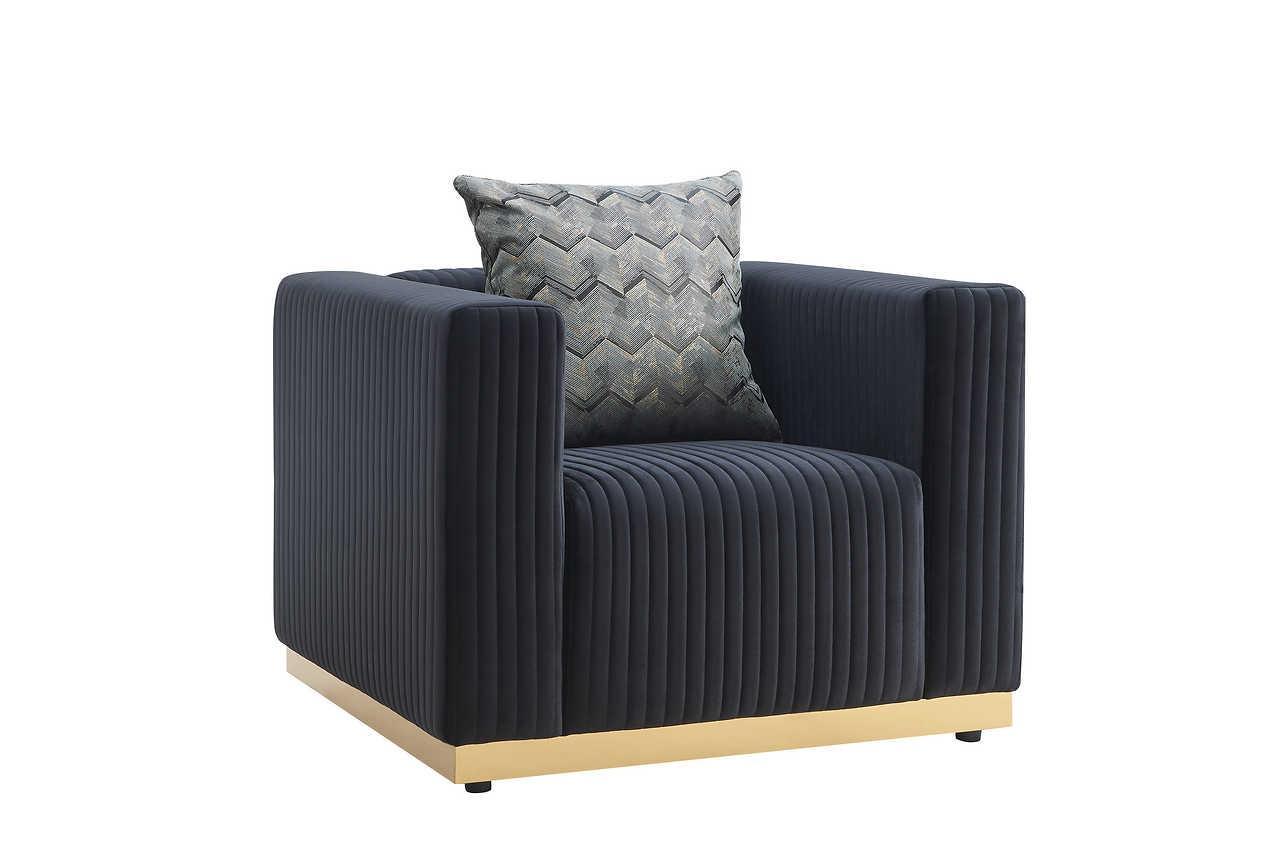 S3168 Alisha (Black) (Chair) - Ella Furniture