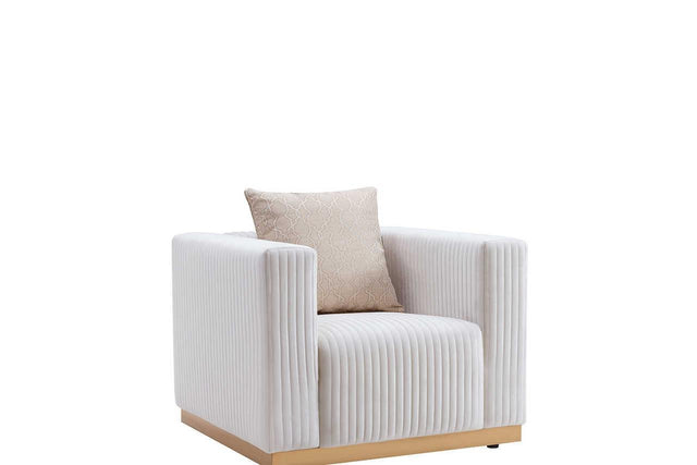 S3168 Alisha (Ivory) (Chair) - Ella Furniture