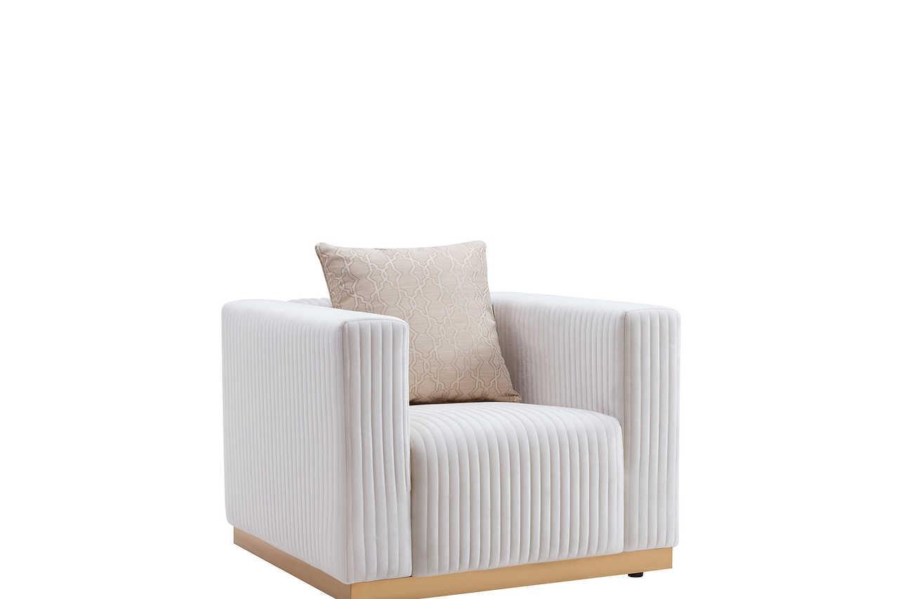 S3168 Alisha (Ivory) (Chair) - Ella Furniture