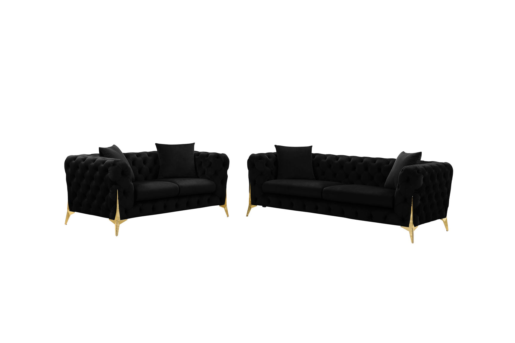 Star Black 2-Piece Living Room Set