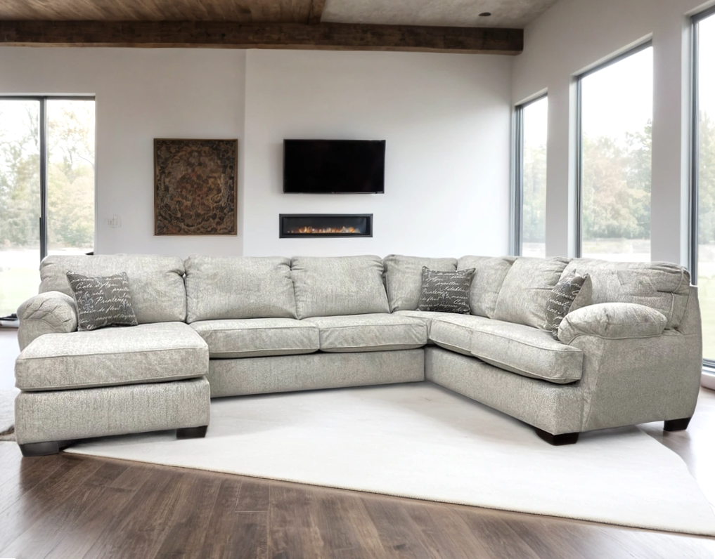Brentwood Oatmeal Linen Chenille Sectional
