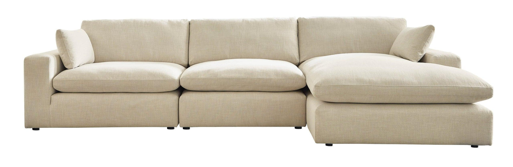 Linen Modern Contemporary Solid Wood Feather Fiber Blend High Quality Oversized Sectional - Ella Furniture